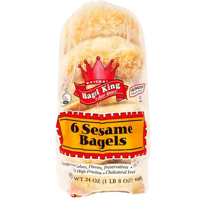 6 MEZONOT KOSHER BAGELS WITH SESAME