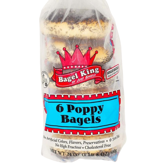 6 MEZONOT POPPYSEEDS KOSHER BAGELS