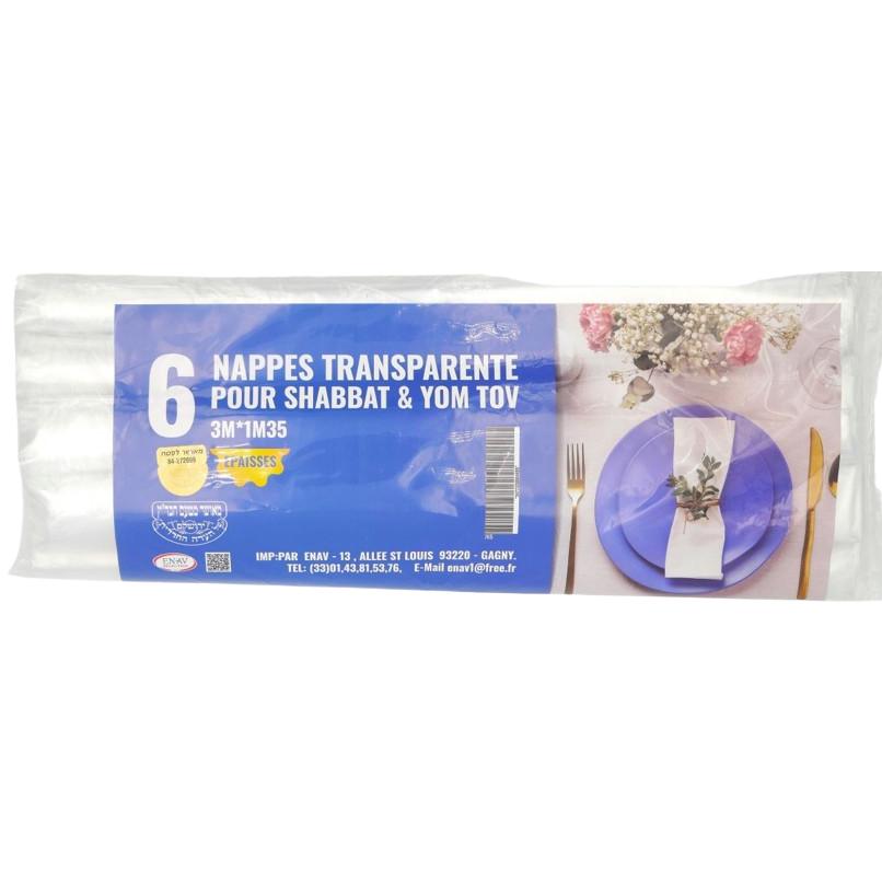 6 PLASTIC TABLE CLOTHS THICK ENAV 135 X 300 CM.