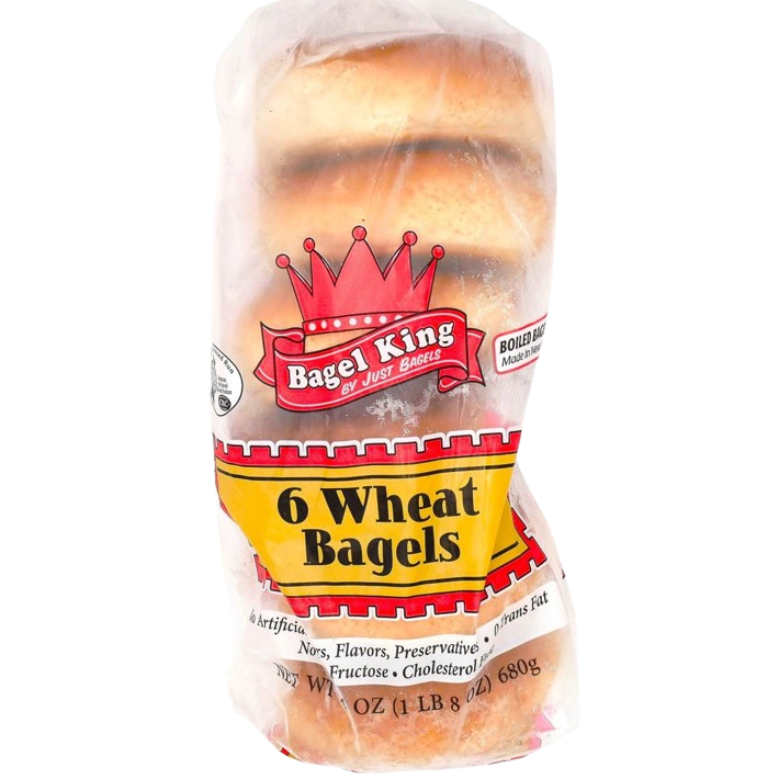 6 WHOLE WHEAT KOSHER BAGELS MEZONOT