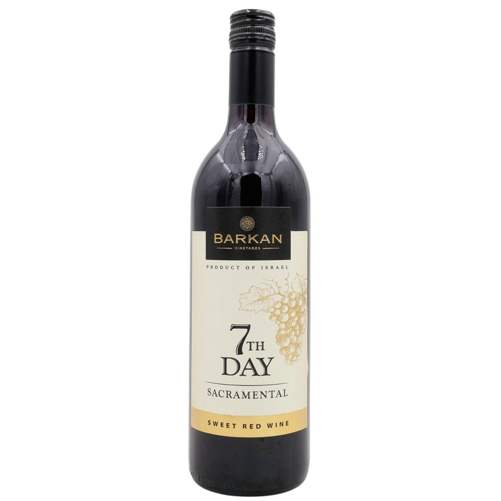 7TH DAY SACRAMENTAL BARKAN 750 ML. Kosher Red Sweet Wine From Israel