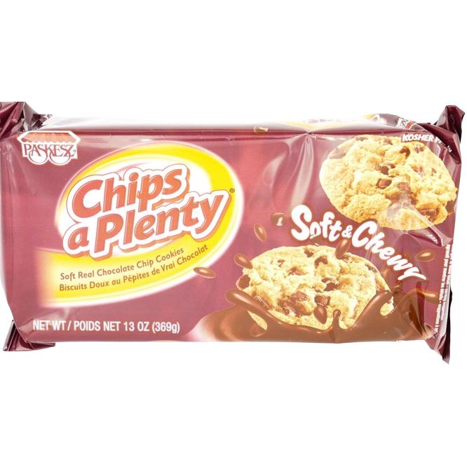 CHIPS A PLENTY SOFT & CHEWY KOSHER CHOCOLATE CHIP COOKIES PASKEZ 369 G