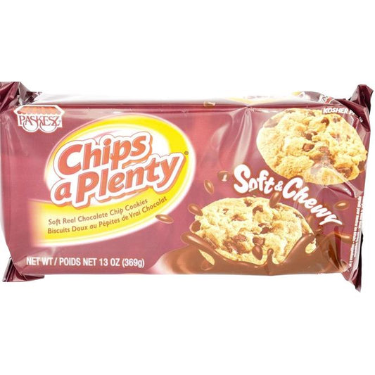 CHIPS A PLENTY SOFT & CHEWY KOSHER CHOCOLATE CHIP COOKIES PASKEZ 369 G