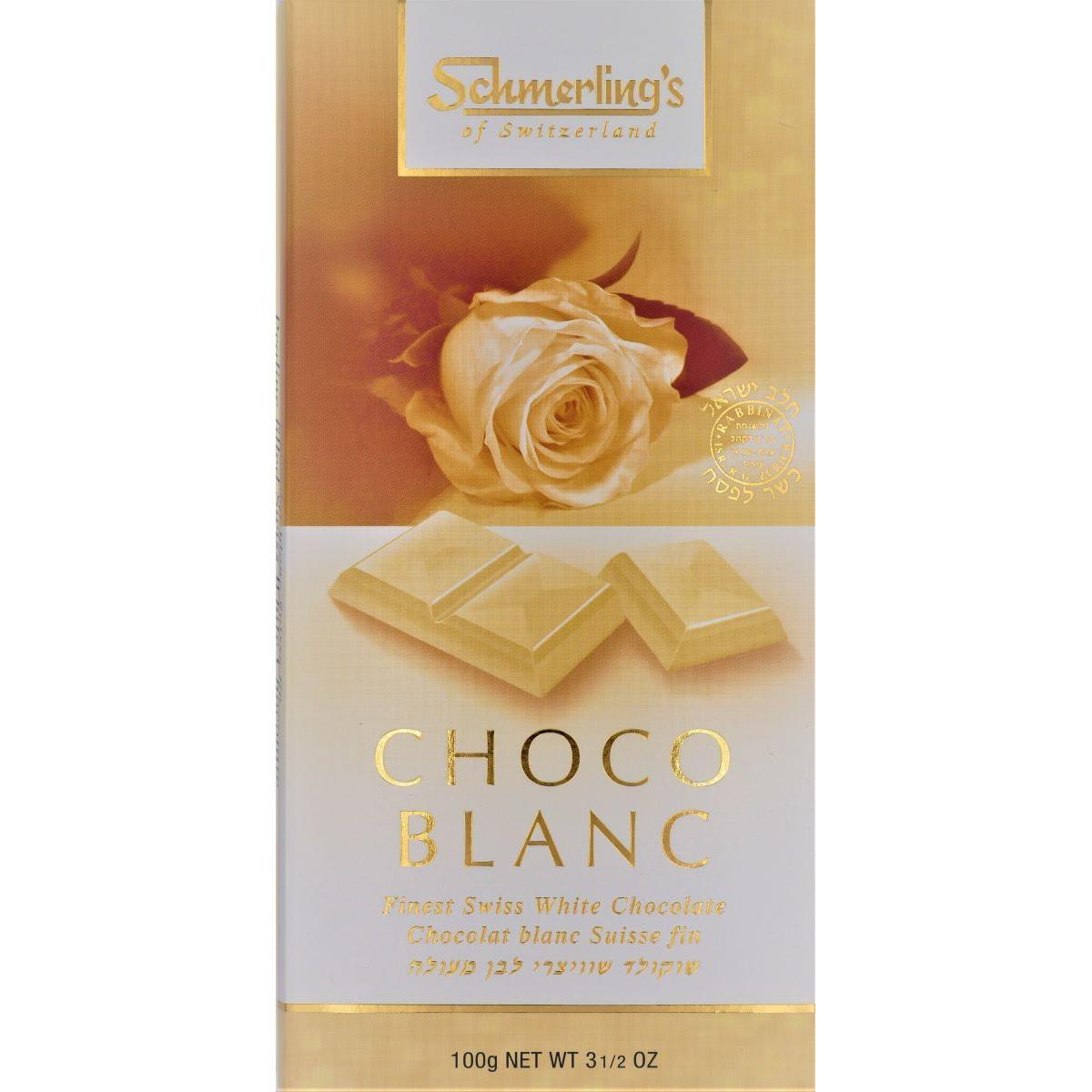 CHOCO BLANC 100 GR. SHMERLING KOSHER SWISS CHOCOLATE