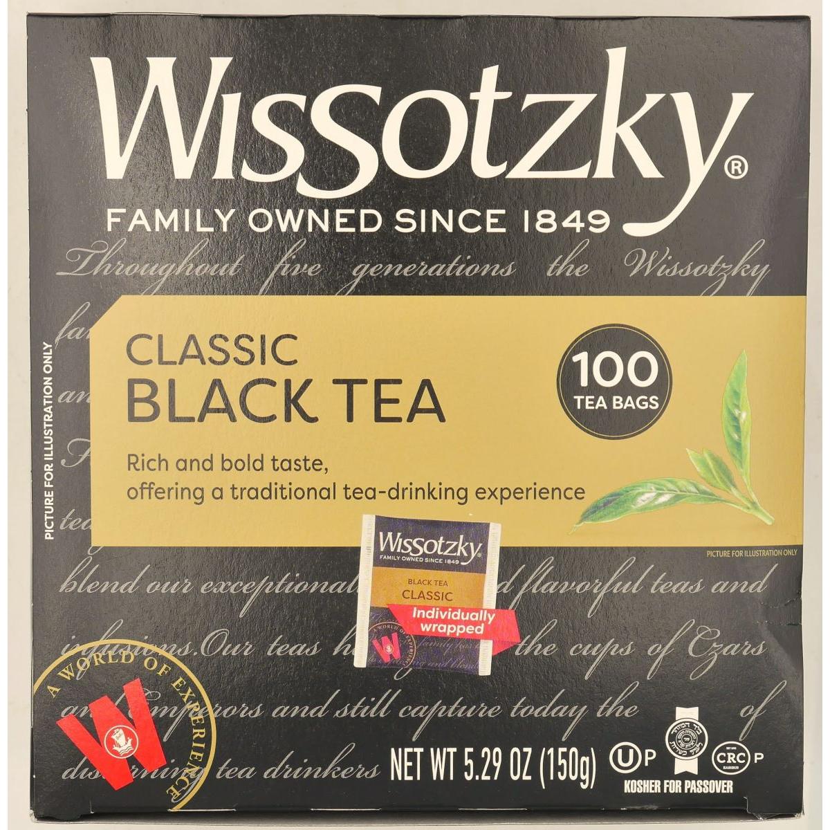 CLASSIC BLACK TEA WISSOTZKY 100 BAGS KLP 150GR.