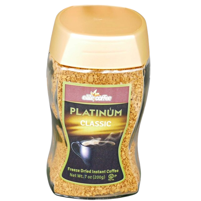 ELITE PLATINUM FREEZE DRIED INSTANT COFFEE KOSHER KLP 200 GR.