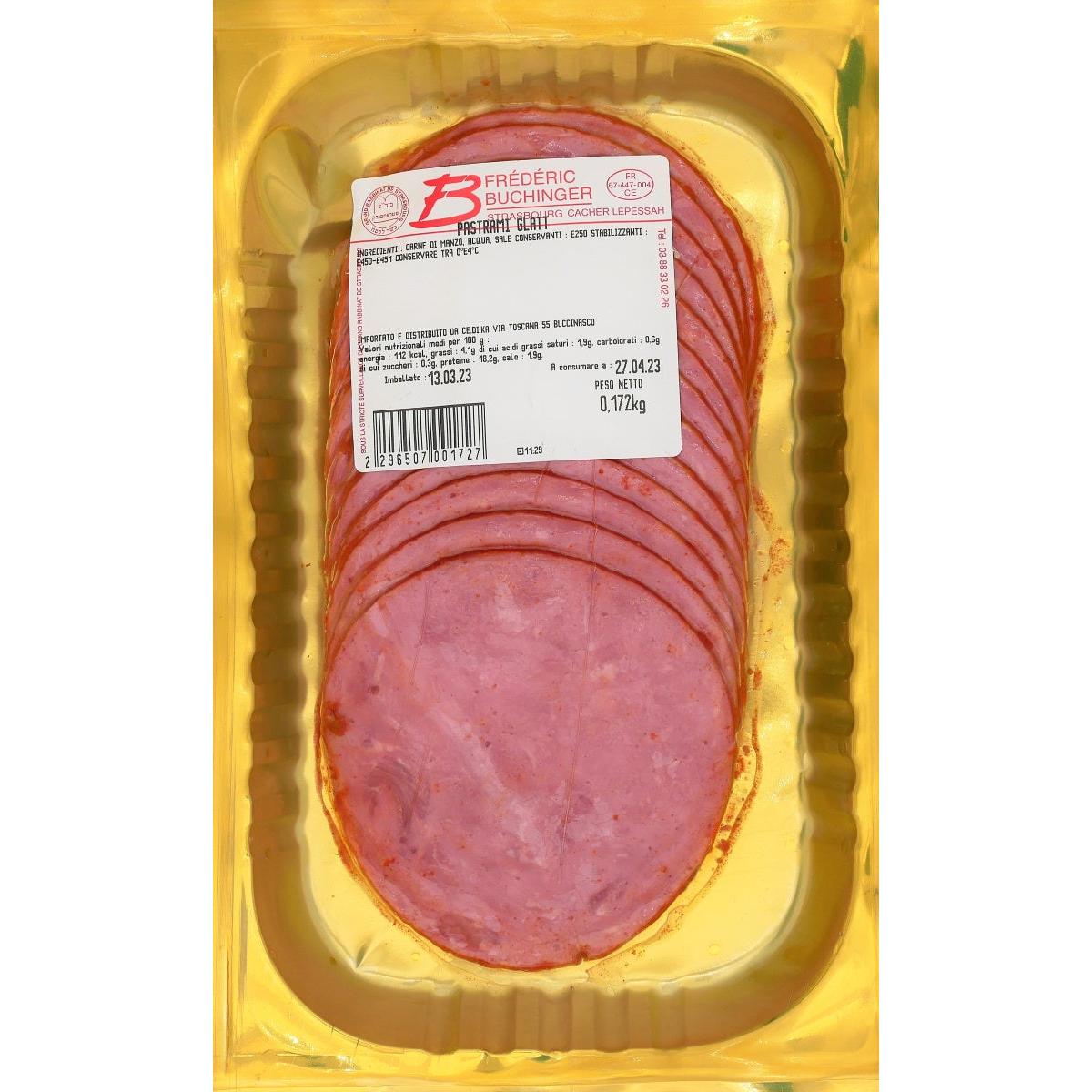 GLATT KOSHER BEEF PASTRAMI 190 GR.