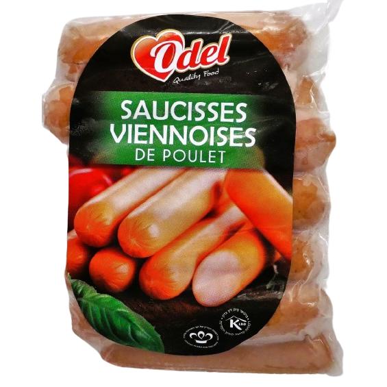 GLATT KOSHER CHICKEN SAUSAGES ODEL FROZEN 380 GR.