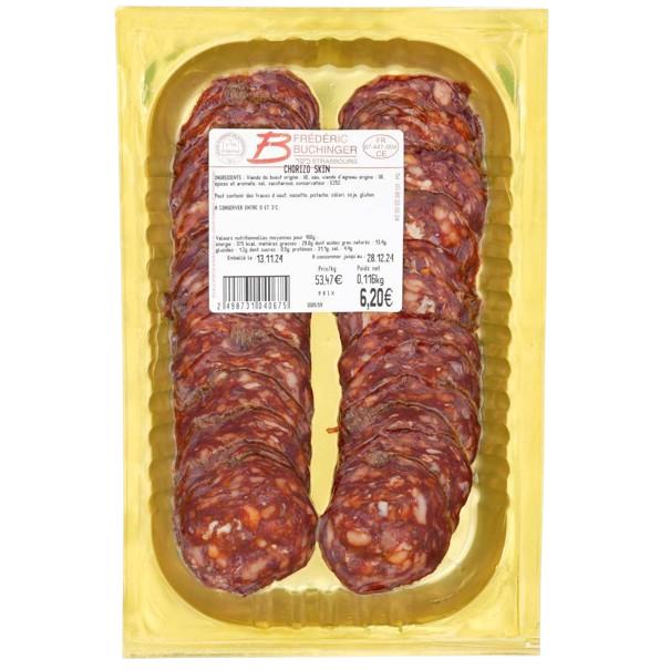 GLATT KOSHER CHORIZO BEEF SALAMI 130 GR.