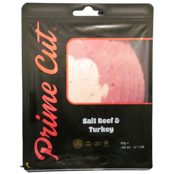 GLATT KOSHER SALT BEEF & TURKEY PRIME CUT 110 GR.