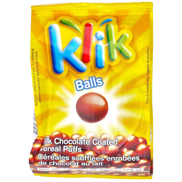 KLIK BALLS KOSHER CHOCOLATE 75 GR.