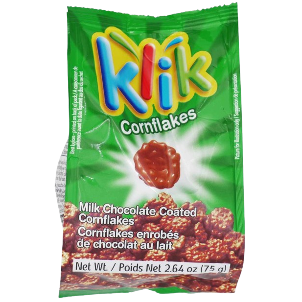 KLIK CORNFLAKES KOSHER CHOCOLATE 75 GR.