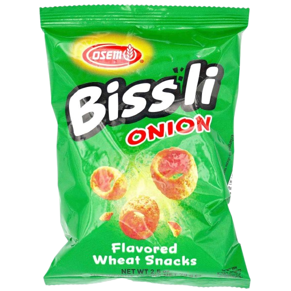 KOSHER BISSLI ONION SNACK OSEM 70 GR.