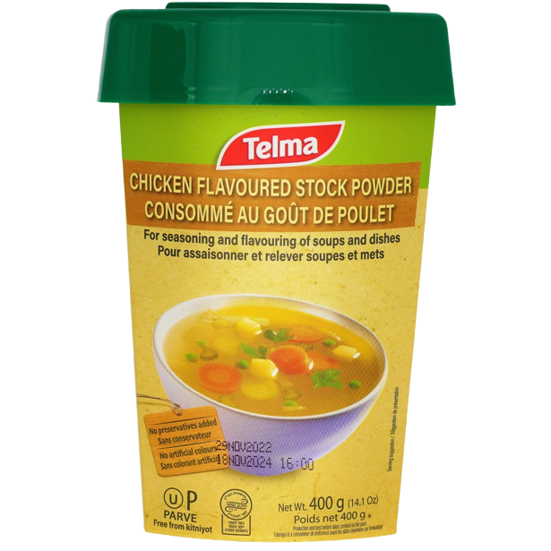 KOSHER CHICKEN FLAVOUR PARVE STOCK POWDER 400 GR.