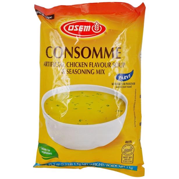 KOSHER CHICKEN FLAVOUR SOUP POWDER PARVE OSEM 1 KG.