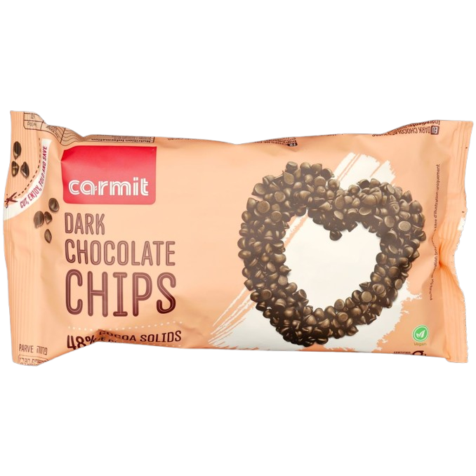 KOSHER CHOCOLATE CHIPS 50% CARMIT KLP 200 GR.
