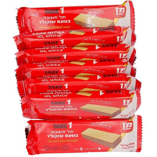 KOSHER CHOCOLATE WAFERS TAKE 1 MAN 7 UNITS X 21 GR.