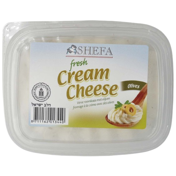 KOSHER CREAM CHEESE SHEFA WITH OLIVES 150 GR.