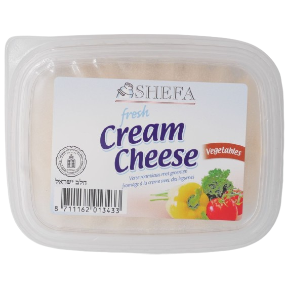 KOSHER CREAM CHEESE SHEFA WITH VEGETABLES 150 GR.