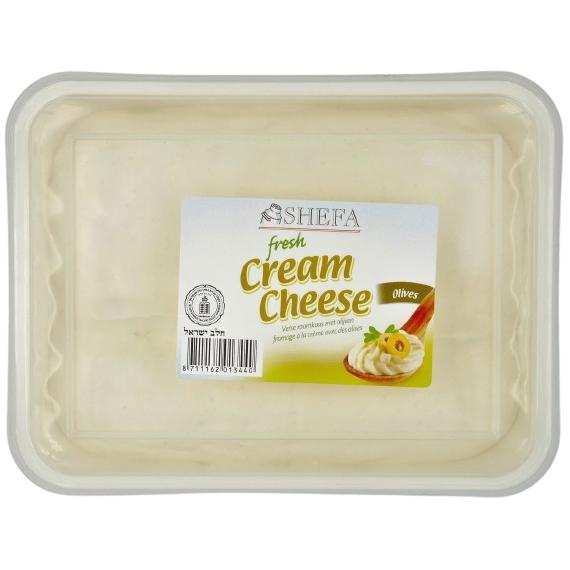 KOSHER CREAM CHEESE WITH OLIVES SHEFA 1 KG