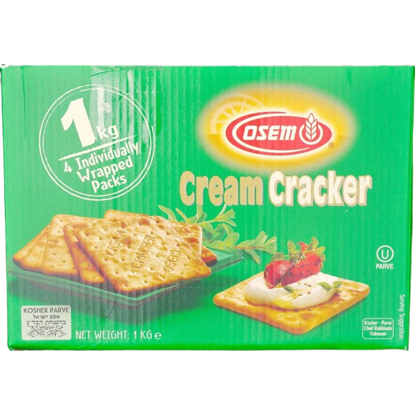 KOSHER CREAM CRACKER OSEM 4 X 250 GR.