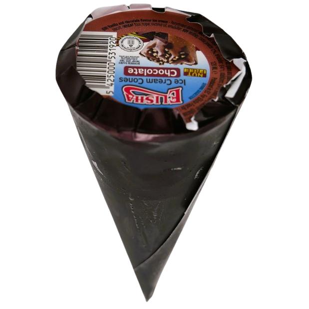 KOSHER DAIRY CHOCOLATE CONE ICE CREAM ELISHA 72 GR.