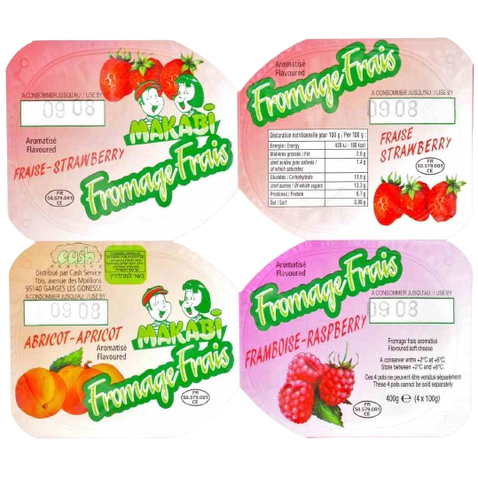 KOSHER FRESH SOFT CHEESE WITH FRUITS
