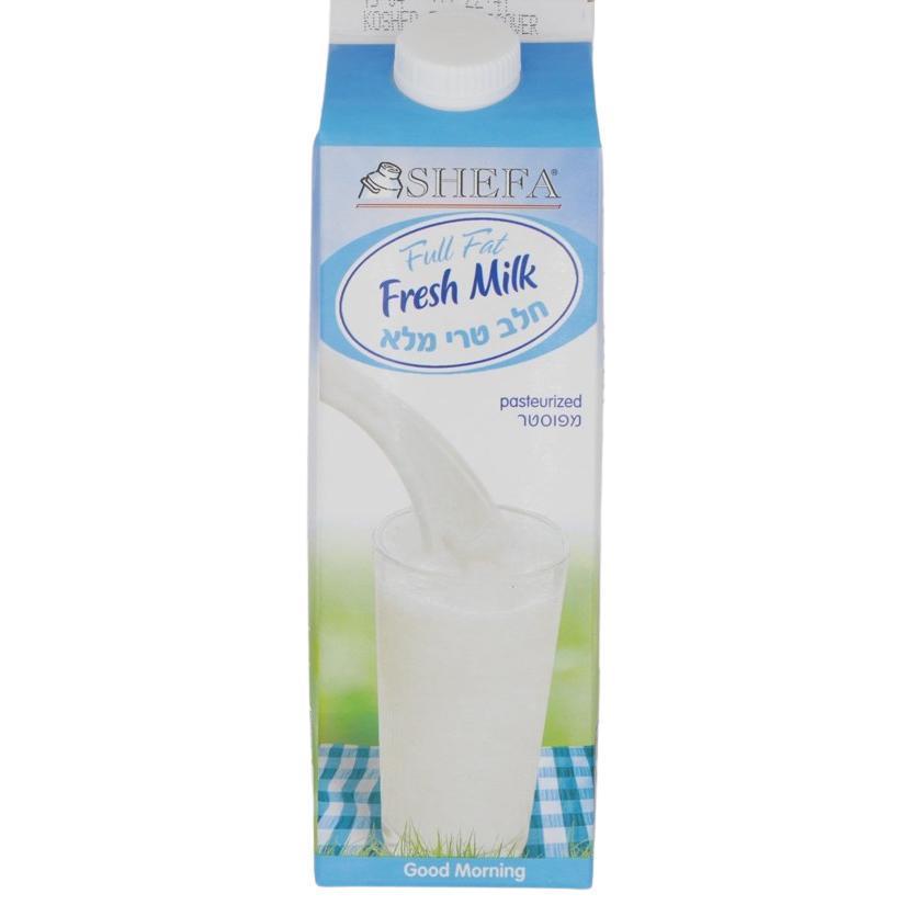 KOSHER FULL FAT FRESH MILK SHEFA 1 LT
