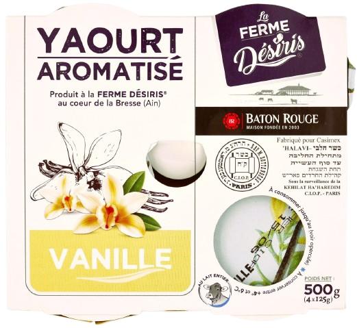 KOSHER GREEK YOGURT VANILLA BR 4 X 125 GR.