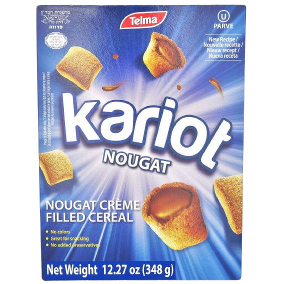 KOSHER KARIOT NOUGAT CREAM FILLED CEREAL 348 GR.