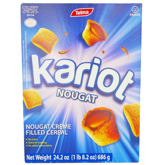 KOSHER KARIOT NOUGAT CREAM FILLED CEREAL 686 GR.
