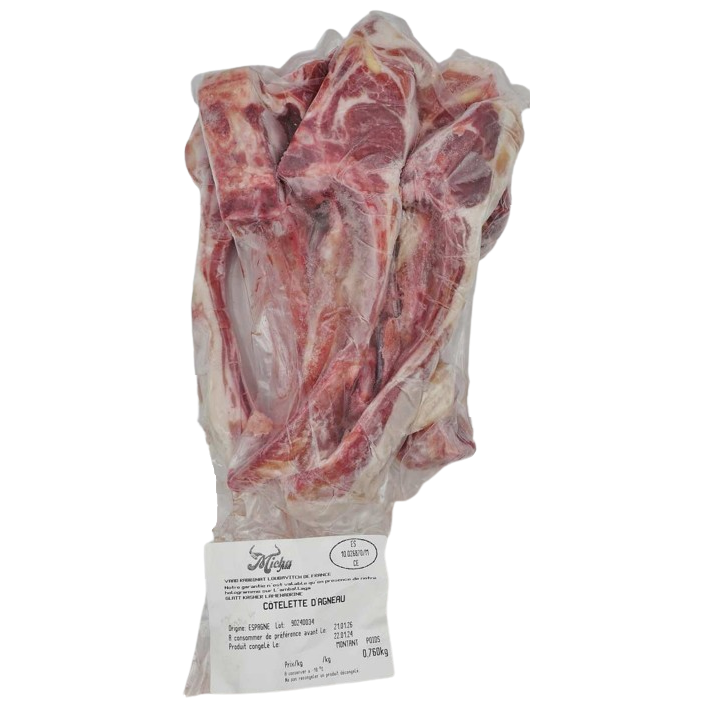 KOSHER LAMB RIBS GLATT SL 1 KG.