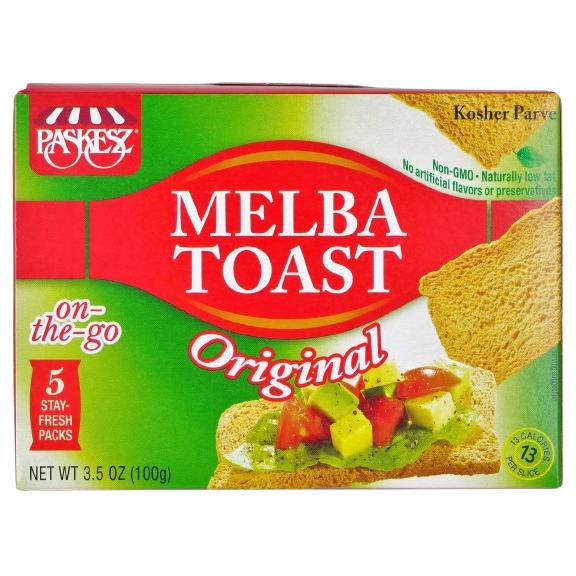 KOSHER MELBA TOAST ORIGINAL PASKESZ (5X20 GR.) 100 GR.