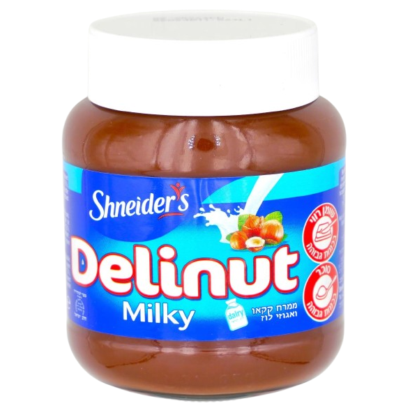 KOSHER MILKY HAZELNUT CREAM DELINUT 400 GR.