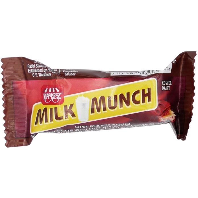 KOSHER MILK MUNCH 22 GR. MILK CHOCOLATE BAR