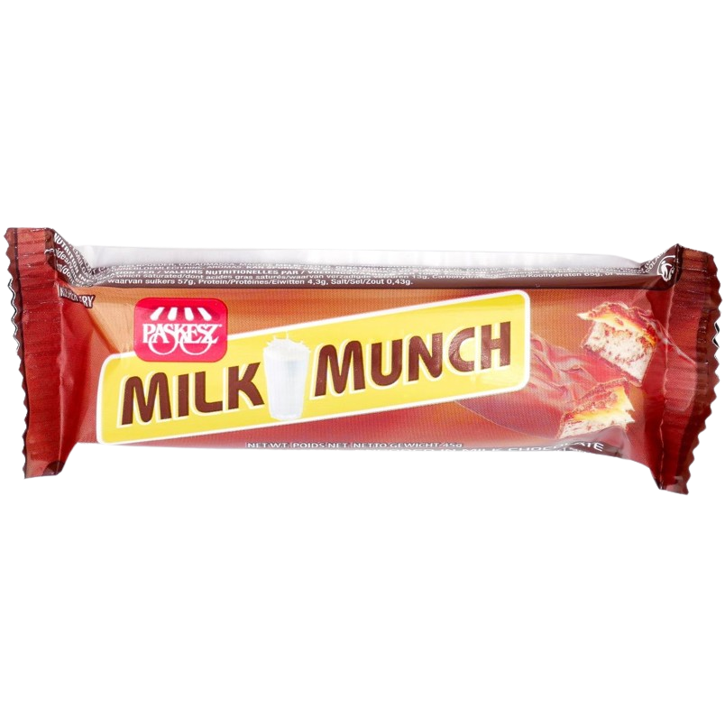 KOSHER MILK MUNCH 45 GR. MILK CHOCOLATE BAR