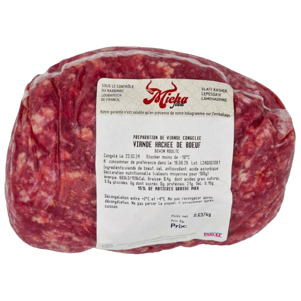 KOSHER MINCED BEEF MEAT GLATT SL 700 GR.