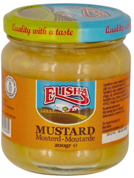 KOSHER MUSTARD ELISHA 200 GR.