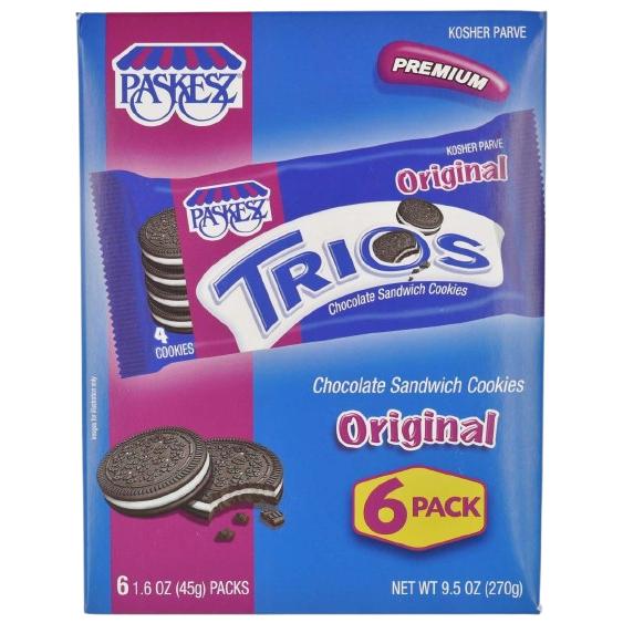KOSHER ORIGINAL TRIOS SANDWICH COOKIES 6 X 45 GR. (270 GR.)