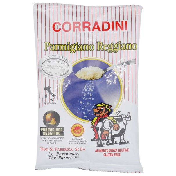 KOSHER PARMIGIANO REGGIANO GRATED CHEESE DOP 100 GR.