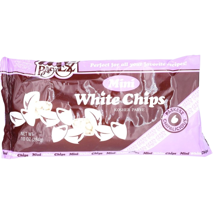 KOSHER PREMIUM MINI WHITE CHOCOLATE CHIPS PASKESZ 284 GR.