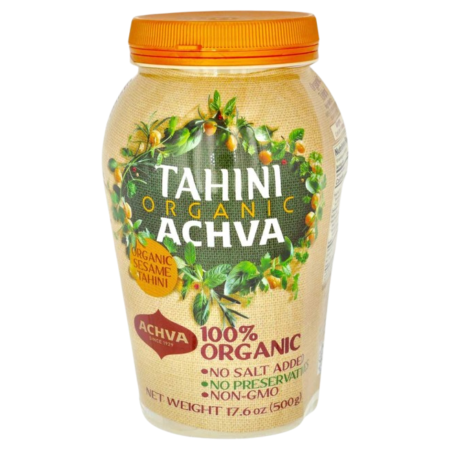 KOSHER PURE ORGANIC TAHINI ACHVA 500 GR.