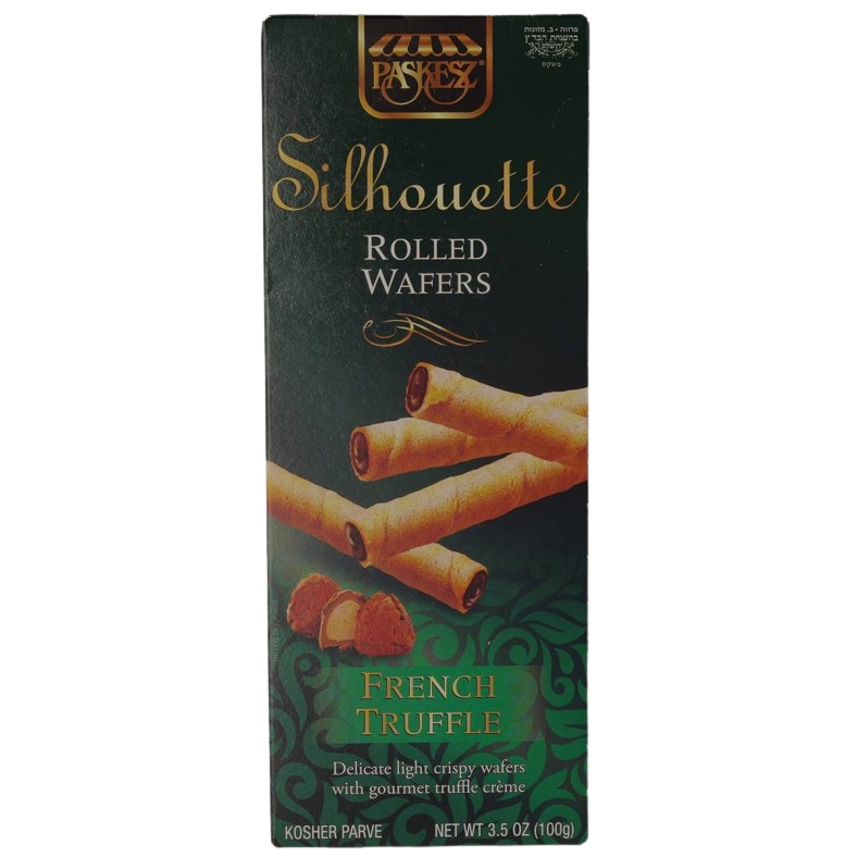 KOSHER ROLLED WAFER FRENCH TRUFFLE SILHOUETTE 100 GR.
