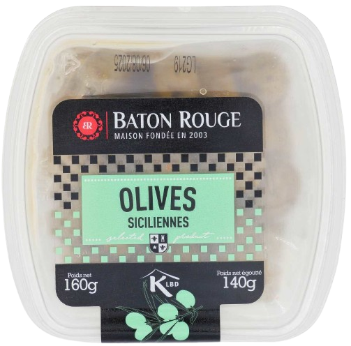 KOSHER SICILIAN OLIVES BR. 160 GR