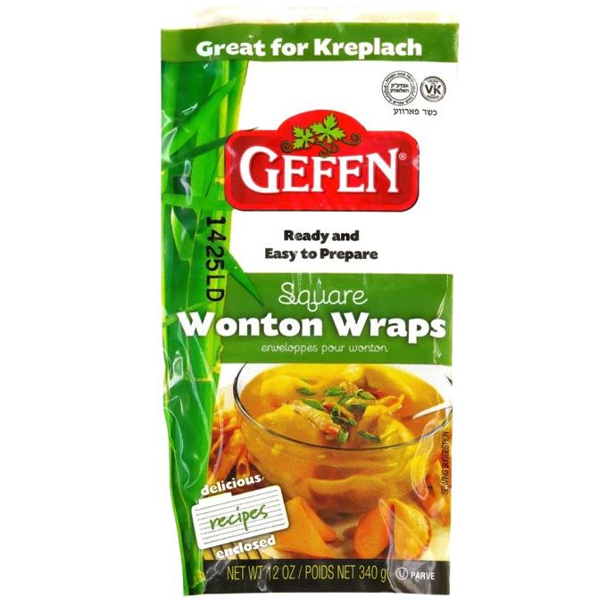 KOSHER SQUARE WONTON WRAPS GEFEN 340 GR.