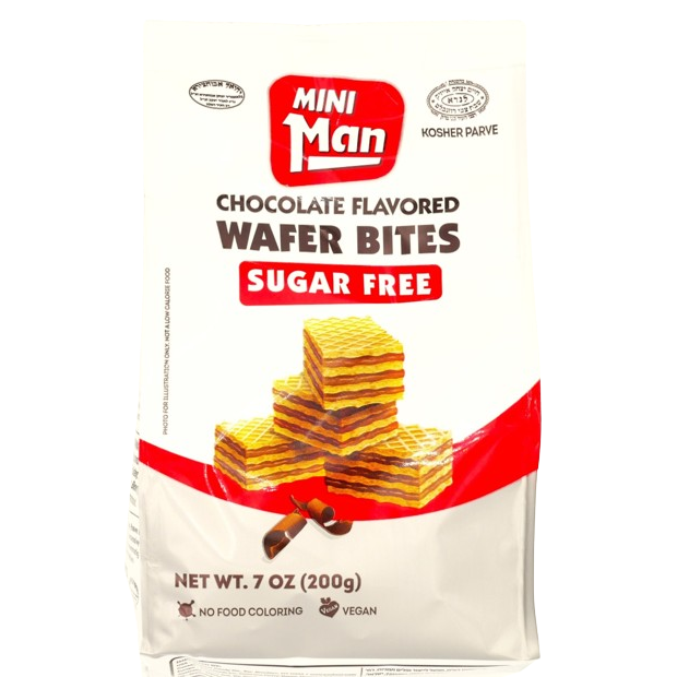 KOSHER SUGAR FREE CHOCOLATE WAFER BITES 200 GR.