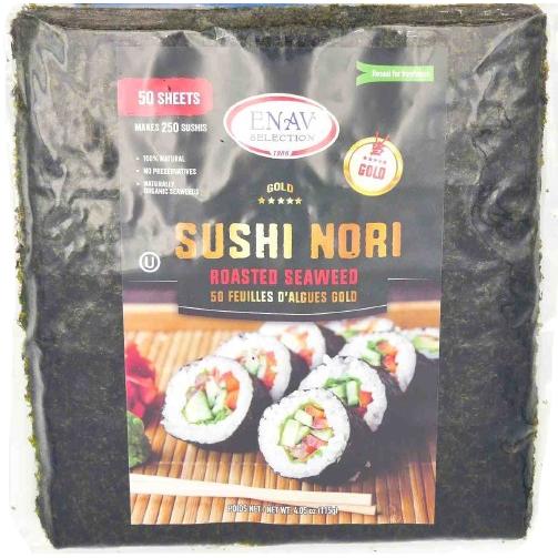 KOSHER SUSHI NORI ROASTED SEAWEED 50 SHEET 115 GR.