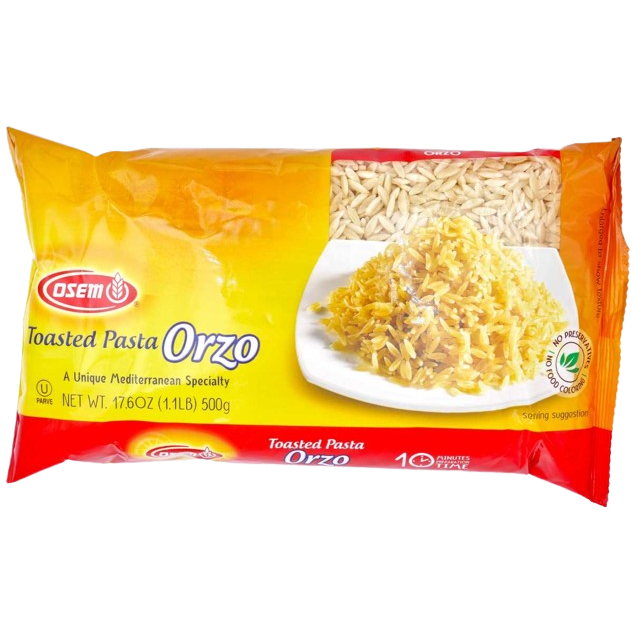 KOSHER TOASTED PASTA ORZO OSEM 500 GR.