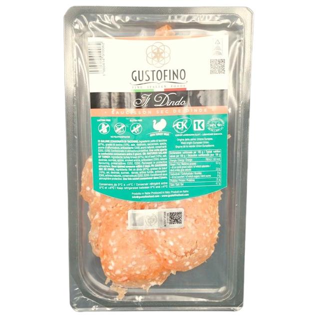 KOSHER TURKEY BRESAOLA SALAMI GF SL 80 GR.