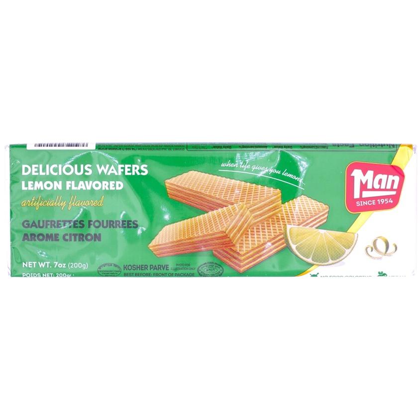 KOSHER WAFERS LEMON FLAVORED MAN 200 GR.